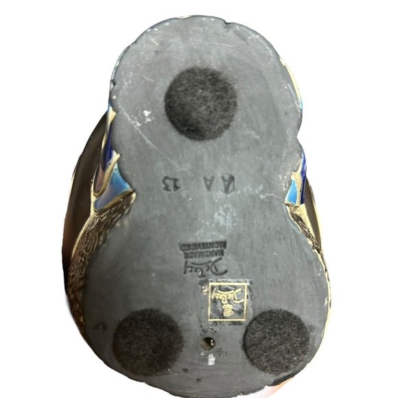 De Rosa Rinconada Blue owl figurine, collectible ornament, artisan art sculpture - Picture 11 of 12